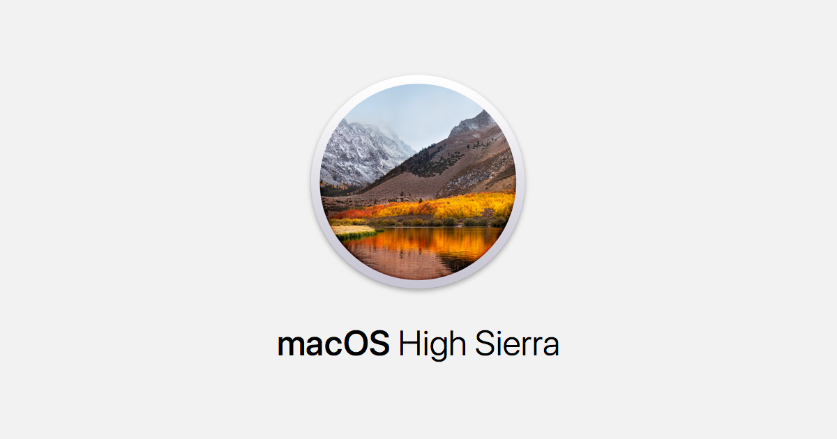 Mac os high sierra 10.13.6